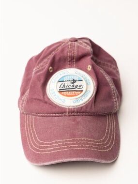 Chicago Patch Baseball Cap in Faded Plum